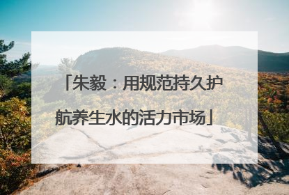 朱毅：用规范持久护航养生水的活力市场