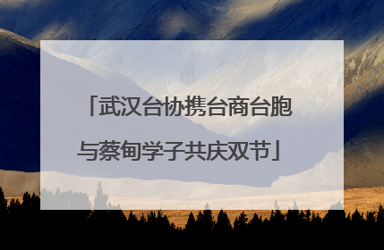 武汉台协携台商台胞与蔡甸学子共庆双节