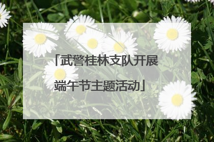 武警桂林支队开展端午节主题活动