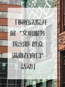 桐柏法院开展“文明服务我出彩 群众满意在窗口”活动