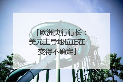 欧洲央行行长：美元主导地位正在变得不确定