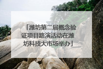 潍坊第二届概念验证项目路演活动在潍坊科技大市场举办