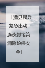 澧县民兵紧急出动 连夜封堵管涌除险保安全