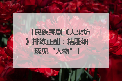 民族舞剧《大染坊》排练正酣：精雕细琢见“人物”