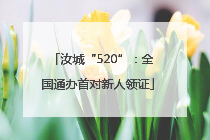 汝城“520”：全国通办首对新人领证