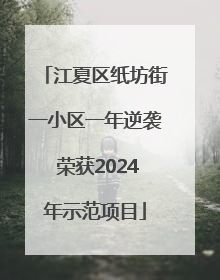 江夏区纸坊街一小区一年逆袭 荣获2024年示范项目