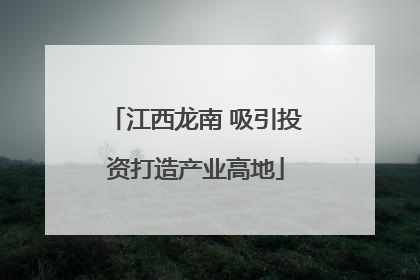 江西龙南 吸引投资打造产业高地