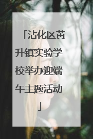沾化区黄升镇实验学校举办迎端午主题活动