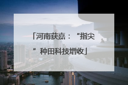 河南获嘉：“指尖”种田科技增收