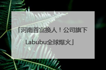 河南首富换人！公司旗下Labubu全球爆火