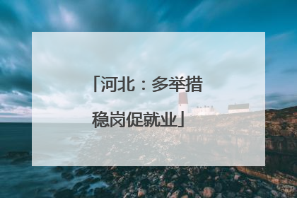 河北：多举措稳岗促就业