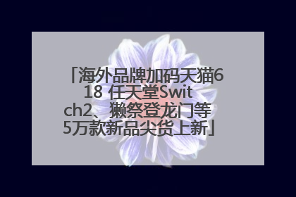 海外品牌加码天猫618 任天堂Switch2、獭祭登龙门等5万款新品尖货上新