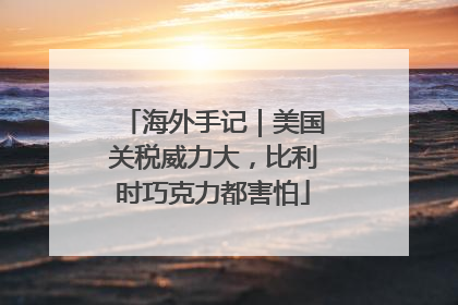 海外手记｜美国关税威力大，比利时巧克力都害怕