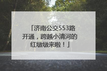 济南公交553路开通，跨越小清河的红墩墩来啦！