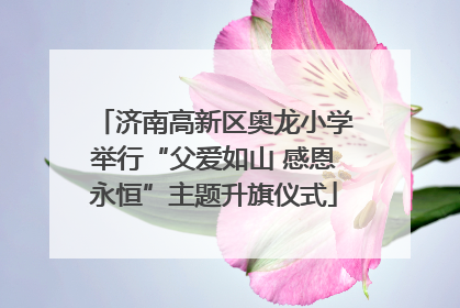 济南高新区奥龙小学举行“父爱如山 感恩永恒”主题升旗仪式