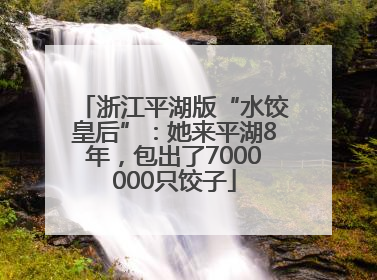 浙江平湖版“水饺皇后”：她来平湖8年，包出了7000000只饺子