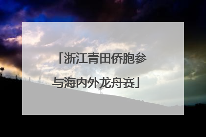 浙江青田侨胞参与海内外龙舟赛