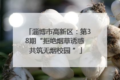 淄博市高新区：第38期“拒绝烟草诱惑 共筑无烟校园 ”