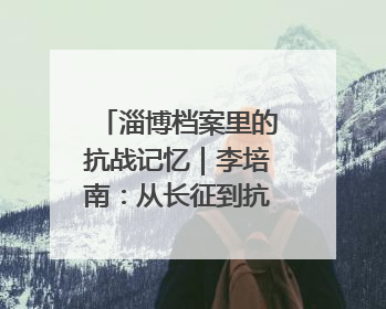淄博档案里的抗战记忆｜李培南：从长征到抗大，再到淄博的革命足迹
