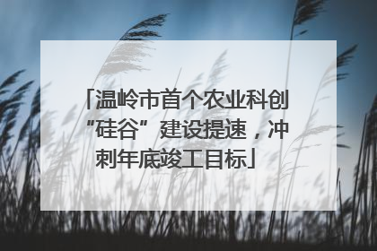 温岭市首个农业科创“硅谷”建设提速，冲刺年底竣工目标