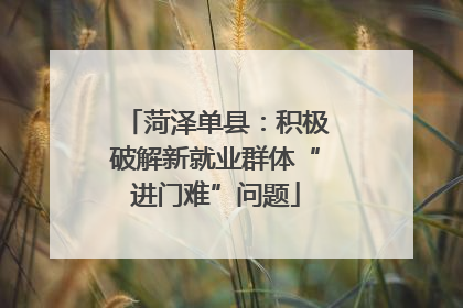 菏泽单县：积极破解新就业群体“进门难”问题