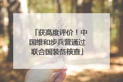 获高度评价！中国维和步兵营通过联合国装备核查