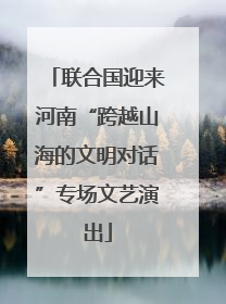 联合国迎来河南“跨越山海的文明对话”专场文艺演出