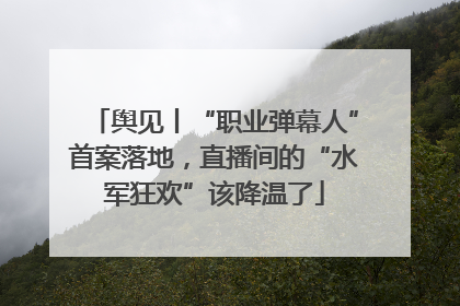 舆见丨“职业弹幕人”首案落地，直播间的“水军狂欢”该降温了