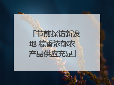 节前探访新发地 粽香浓郁农产品供应充足