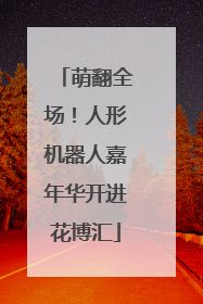 萌翻全场！人形机器人嘉年华开进花博汇
