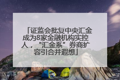 证监会批复中央汇金成为8家金融机构实控人，“汇金系”券商扩容引合并遐想
