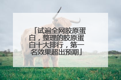 试遍全网胶原蛋白，整理的胶原蛋白十大排行，第一名效果超出预期