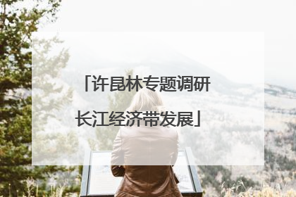 许昆林专题调研长江经济带发展