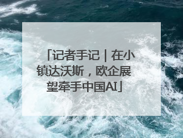 记者手记｜在小镇达沃斯，欧企展望牵手中国AI