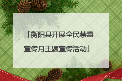 衡阳县开展全民禁毒宣传月主题宣传活动