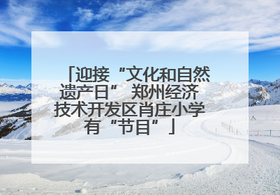 迎接“文化和自然遗产日” 郑州经济技术开发区肖庄小学有“节目”