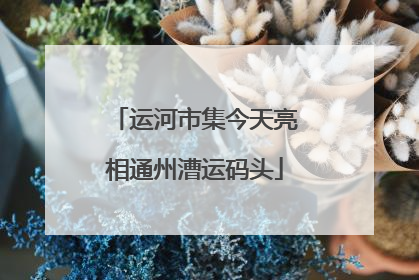 运河市集今天亮相通州漕运码头