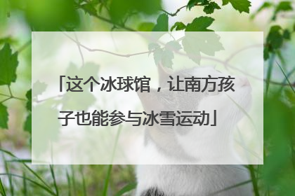这个冰球馆，让南方孩子也能参与冰雪运动