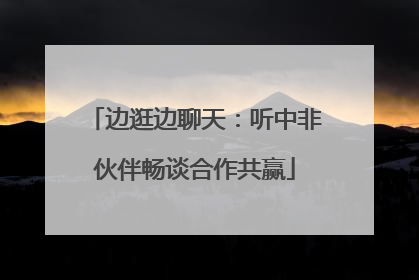 边逛边聊天：听中非伙伴畅谈合作共赢