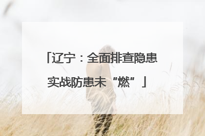 辽宁：全面排查隐患 实战防患未“燃”
