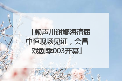 赖声川谢娜海清屈中恒现场见证，会昌戏剧季003开幕