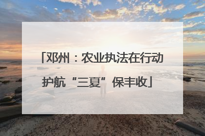 邓州：农业执法在行动 护航“三夏”保丰收