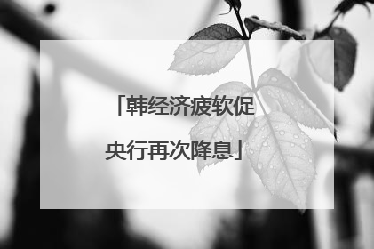 韩经济疲软促央行再次降息