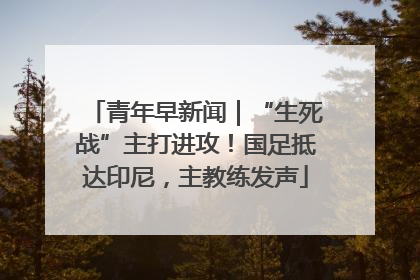 青年早新闻｜“生死战”主打进攻！国足抵达印尼，主教练发声