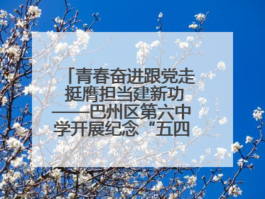 青春奋进跟党走 挺膺担当建新功——巴州区第六中学开展纪念“五四”运动106周年主题团日活动暨新团员入团仪式