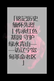 铭记历史 缅怀先烈丨传承红色基因 守护绿水青山——访辽宁宽甸革命老区