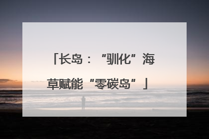 长岛：“驯化”海草赋能“零碳岛”