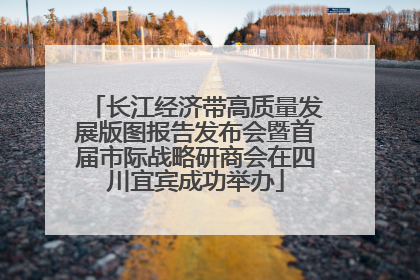 长江经济带高质量发展版图报告发布会暨首届市际战略研商会在四川宜宾成功举办