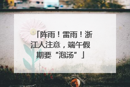 阵雨！雷雨！浙江人注意，端午假期要“泡汤”