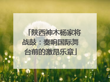 陕西神木杨家将战鼓：奏响国际舞台前的激昂乐章